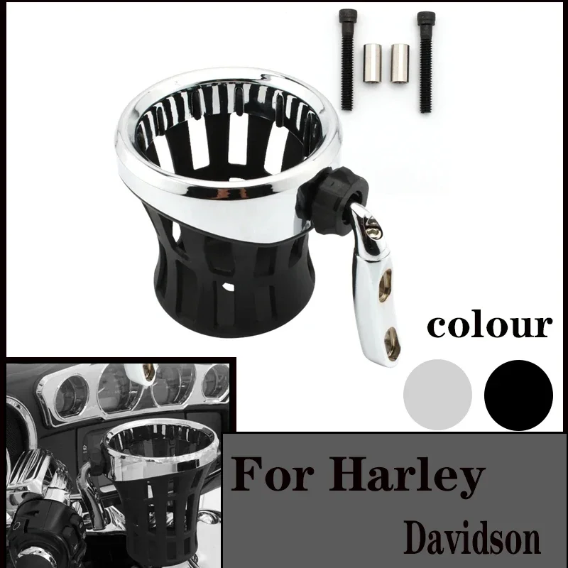 

For Harley Road King Electra Dyna Softail 1996-UP Motorcycle Handlebar Mounted Drink Cup Driver Drink cup Holder