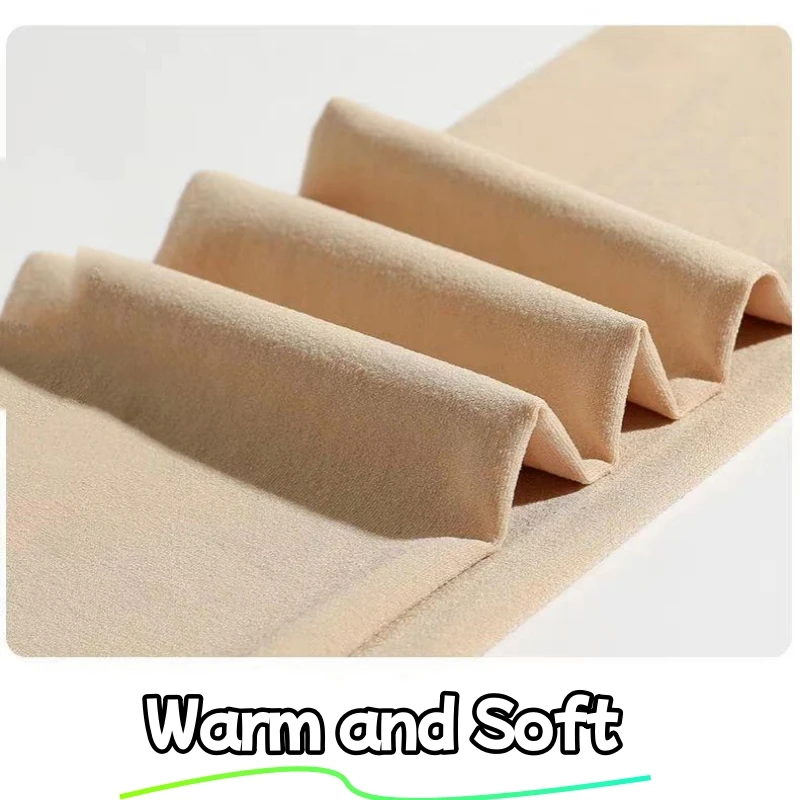 Damen Herbst Frühling Warme Fußlose Strumpfhose Atmungsaktive Samt Nahtlose Alltags-Qualitätsstrumpfhose Mädchen Dreiviertel-Hose – Detail 5