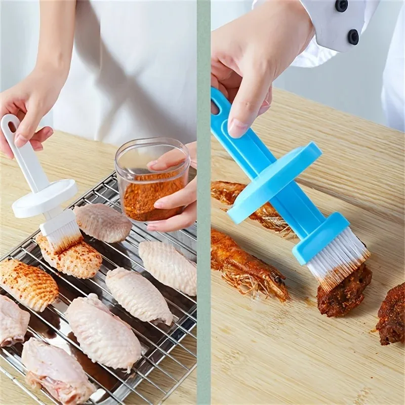 Multipurpose Silicone Oil Brush High Temperature Resistant Durable Integrated Oil Pot Brush with Bottle Barbecue Oil Brush