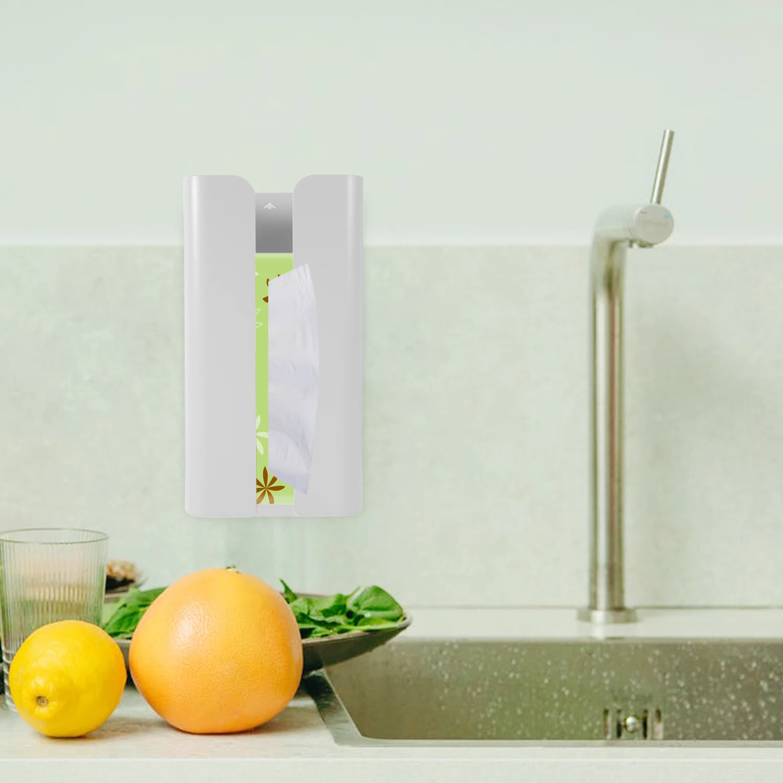 

Wall Tissue Box Punch Free Holder Paper Napkin Dispenser Steel Rack Bathroom ganizer Guest Room Supplies Toilet Paper Storage