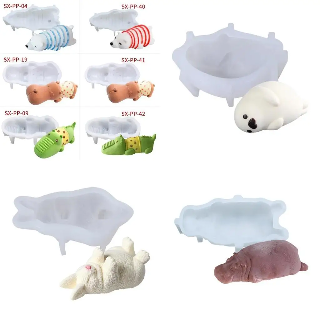 

G6KF Cartoon Animal Shaped Mousse Molds Silicone Jelly Mold Fondant Mould Cake Decoration Gadgets Baking Accessories 10 Types
