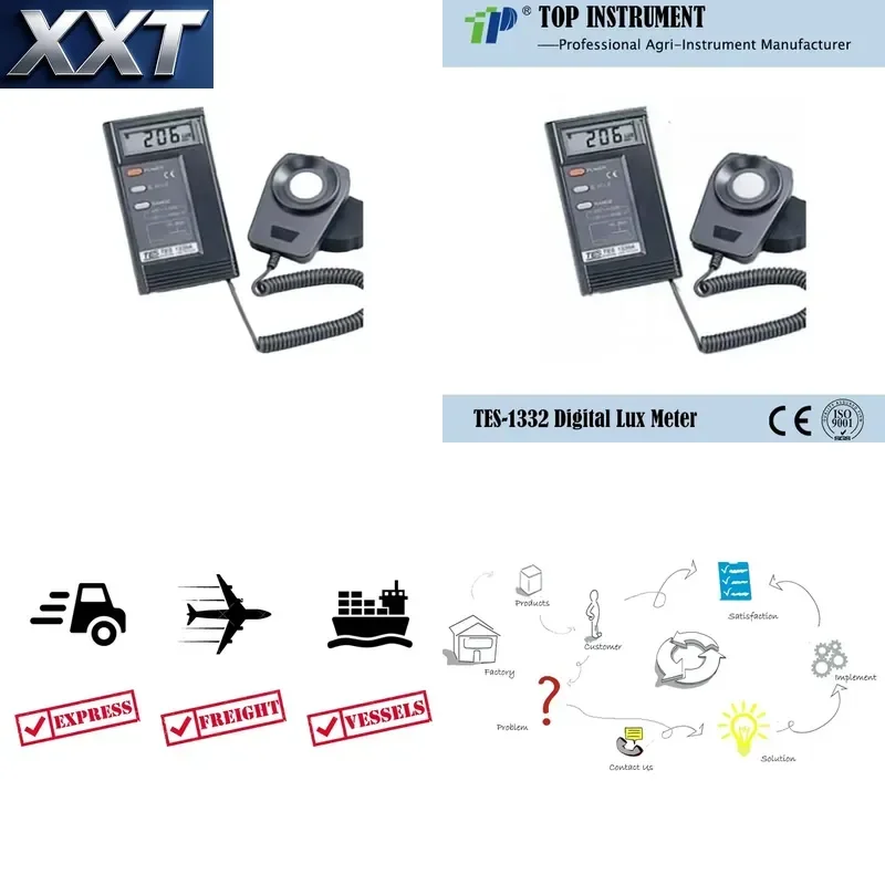 XXT for TES-1332 Digital Lux Meter Light Illuminance Intensity LCD Display Portable Handheld Photometer Photography