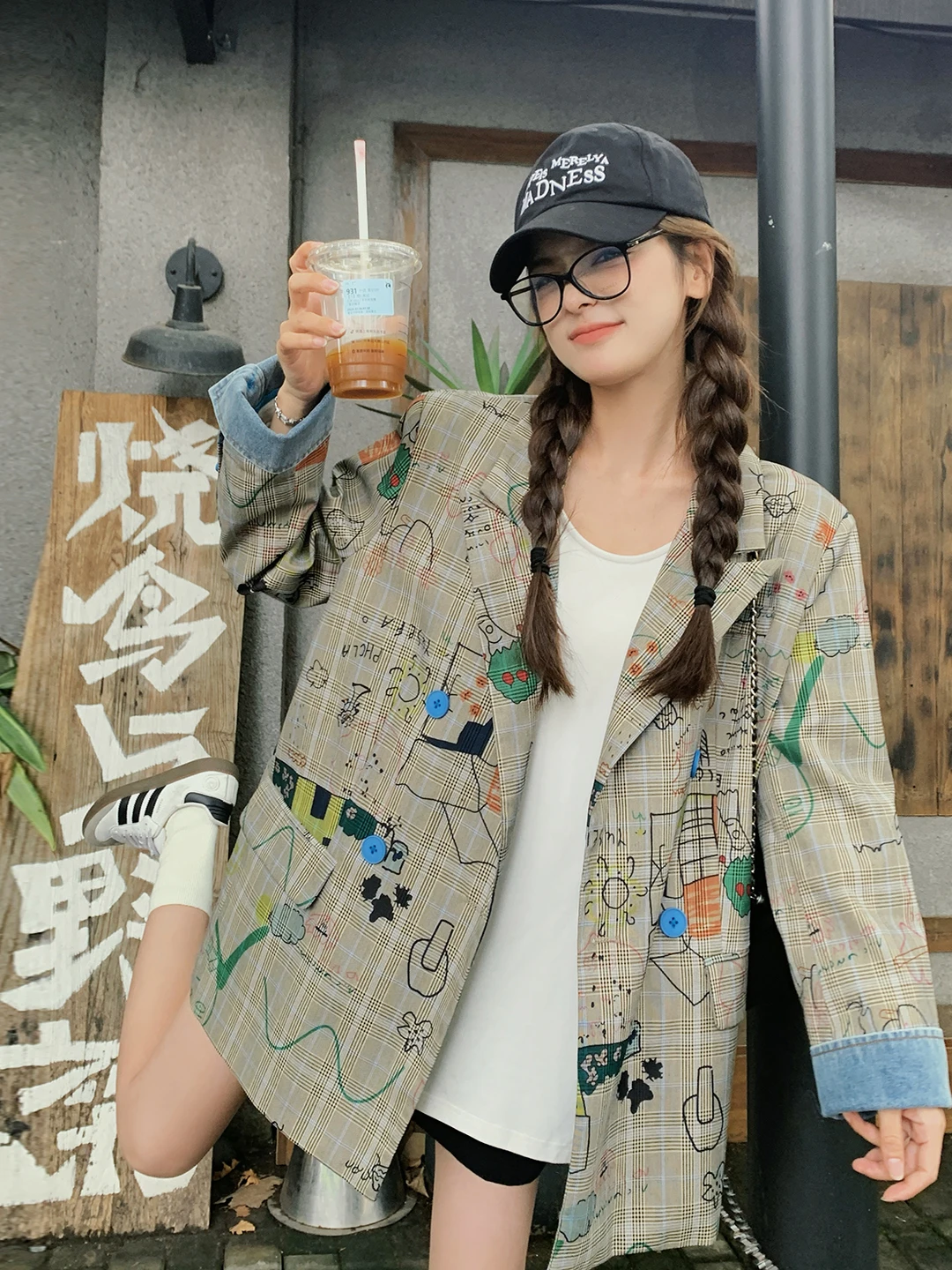 

Ay Fiti клетчатый костюм Jaet, женский осенний костюм 2023, новый уникальный дизайн, маленький размер, повседневный костюм в стиле вестерн, мода для поездок на работу