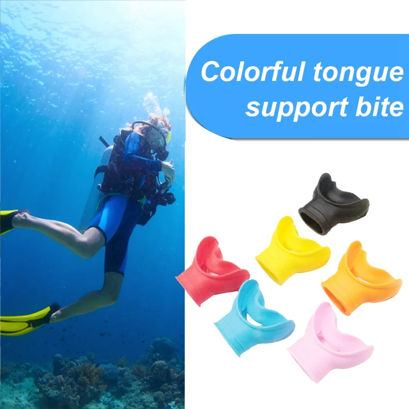 ABVE-Scuba Diving Second Stage Silicone Mouthpieces Snorkel Regulator Colorful Underwater Breathing Accessories Pink