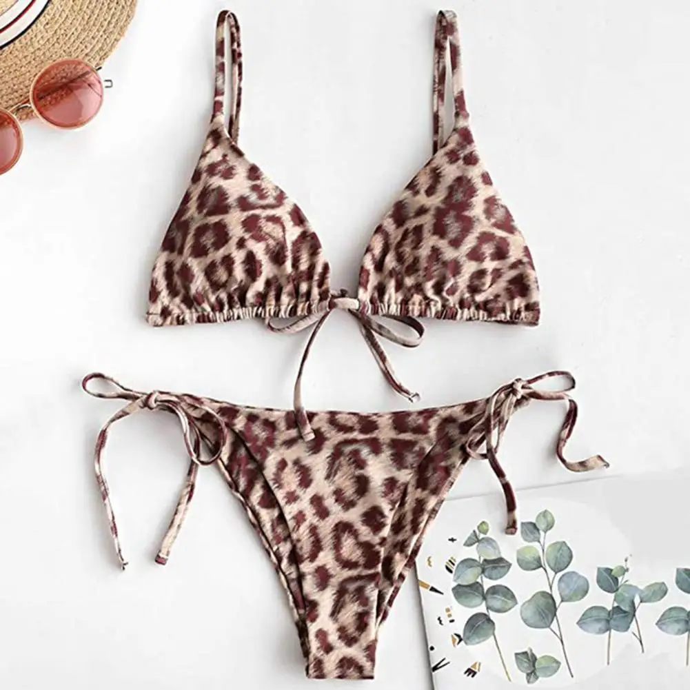 

Sexy Micro Bikinis 2022 Women Bikini Brazilian Bikini Set Padded Two-piece Leopard Bathing Suit New Triangle Swimwear Beach Wear