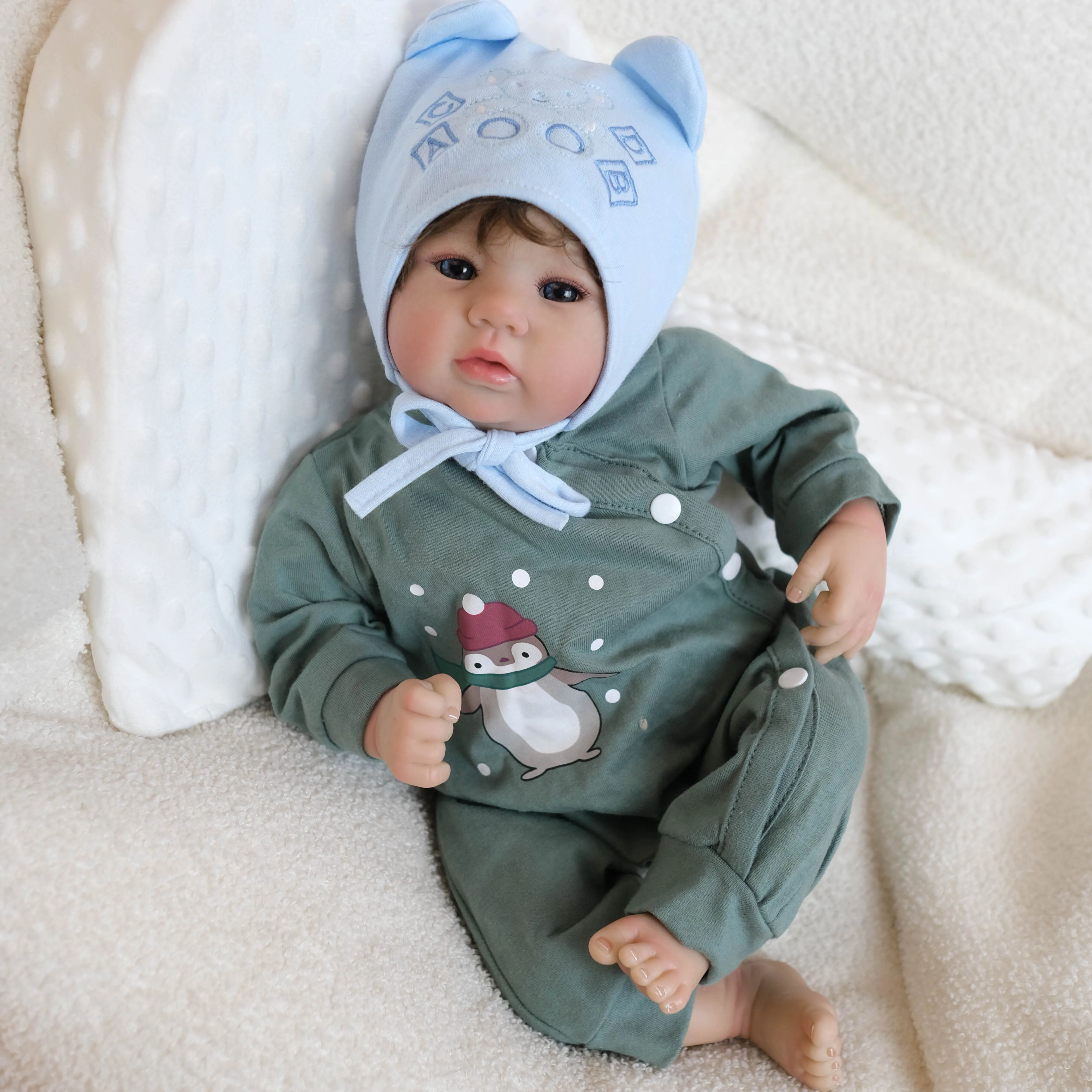 NPK 19 ''alta calidad Reborn Abigail muñeca recién nacida piel 3D múltiples capas pintura regalo de Navidad