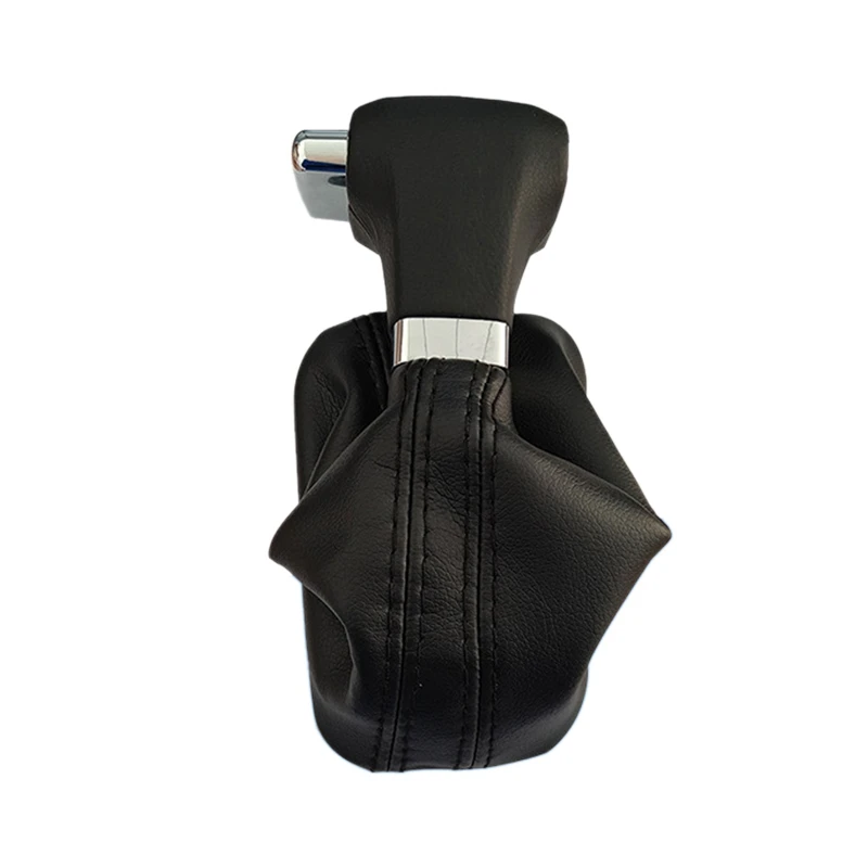 Car AT Car Gear Shift Knob Gaitor Shifter Lever Gear Stick Knob Leather Cover For Skoda Tiguan Touran Bora Passat