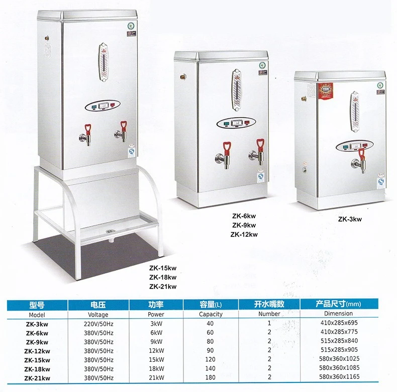 سخان مياه كهربائي، أوتوماتيكي بالكامل، فندق، قاعة طعام، مقهى شاي الحليب، موقد الماء المغلي