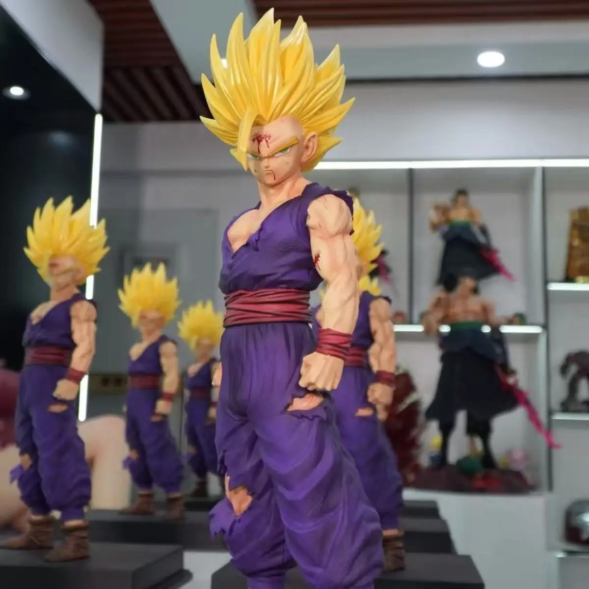 Figura de acción de PVC de Son Gohan de Dragon Ball Z, JT Statue, Gohan Super Saiyan, 45 cm/17,72 pulgadas, figuras coleccionables, juguetes, regalos.