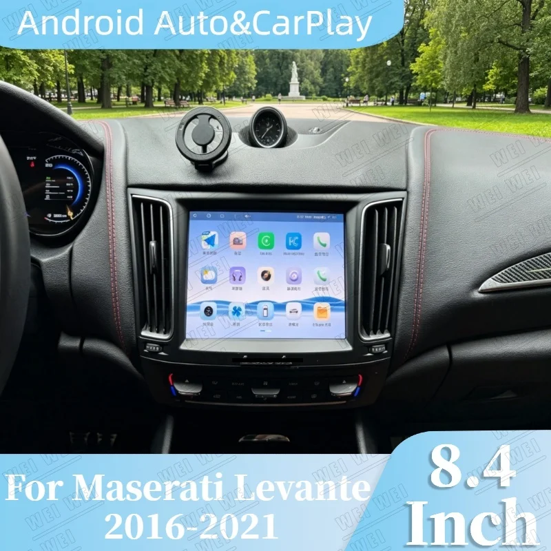 Pantalla táctil Android 13 Auto CarPlay de 8.4 pulgadas para Maserati Levante 2016-2021, radio para coche, navegador GPS, reproductor multimedia estéreo, vídeo.