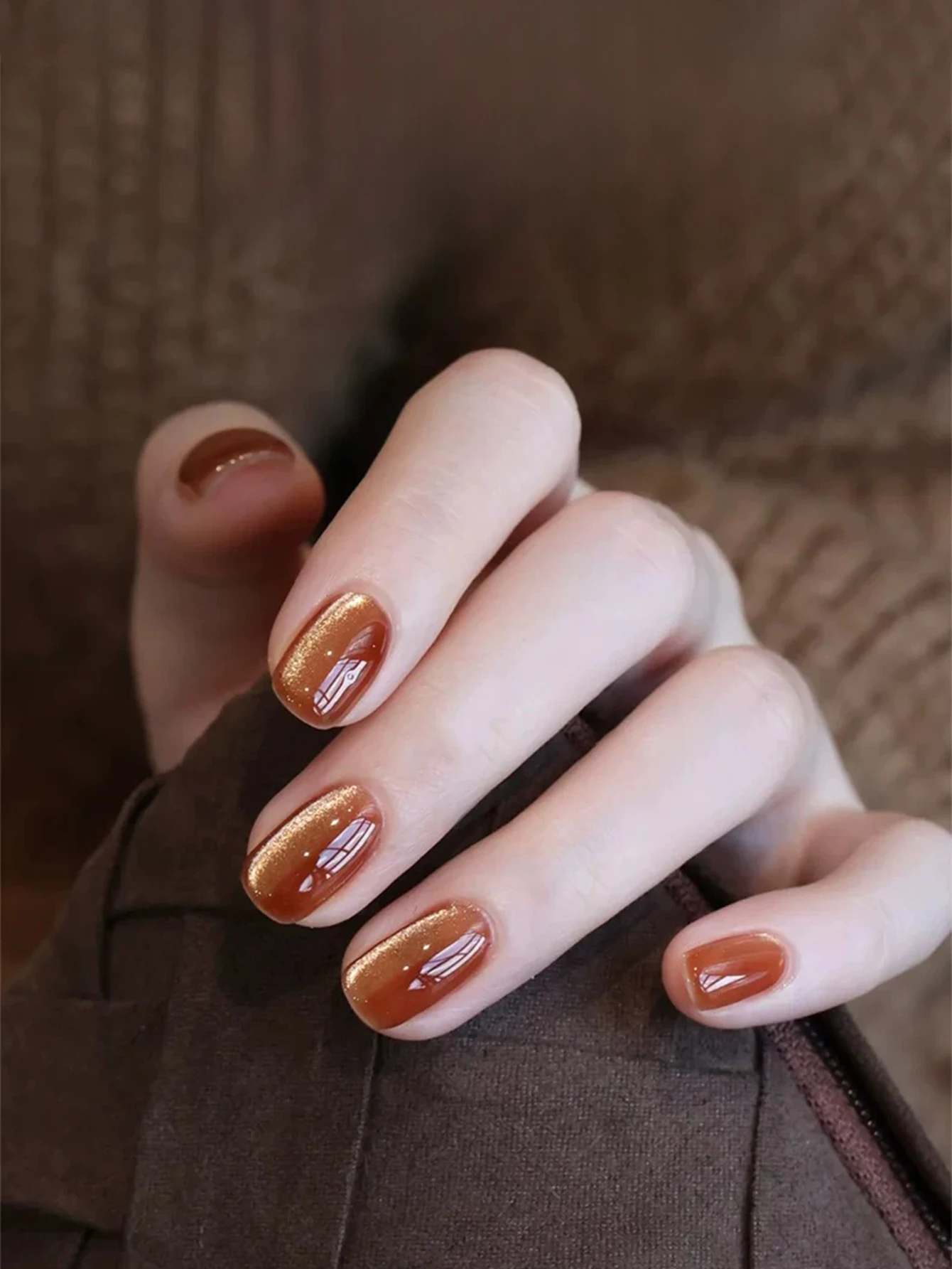 Vernis à ongles Gel œil de chat Caramel automne/hiver 15ml, durcissement UV LED, cadeau de vacances pour femmes, fournitures de soins des ongles, Kit de bricolage, 1 à 8 pièces
