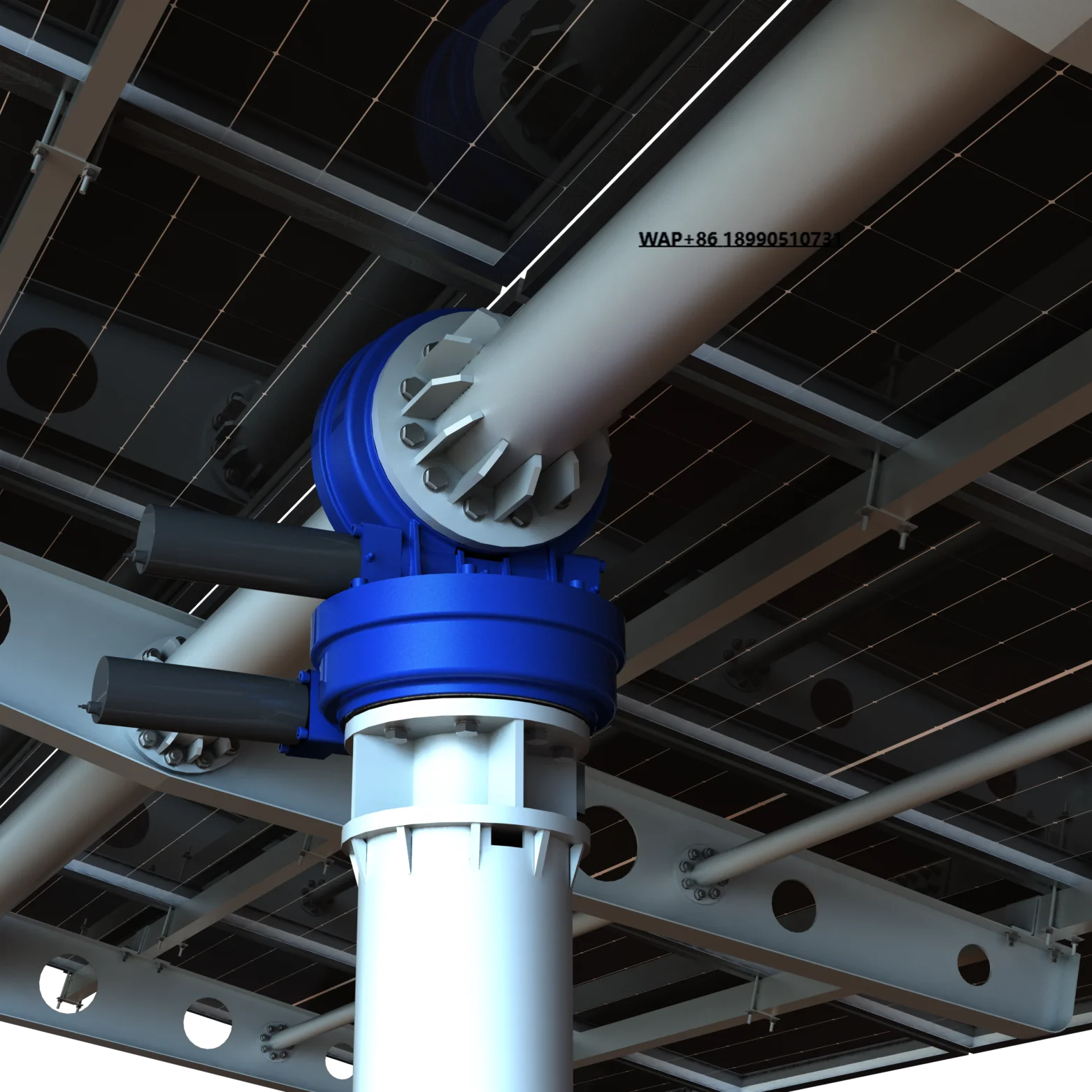 Ground Mounting Renewable Energy Dual Axis Solar Tracker Customized Design Manufacture with GPS for 12pv