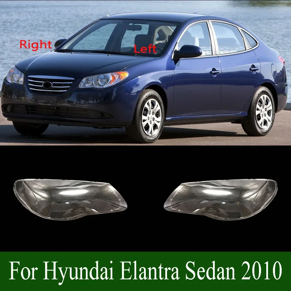 

For Hyundai Elantra Sedan 2010 (Overseas Version) Penutup Lampu Depan Lensa Shell Plexiglass Pengganti Kap Lampu Asli