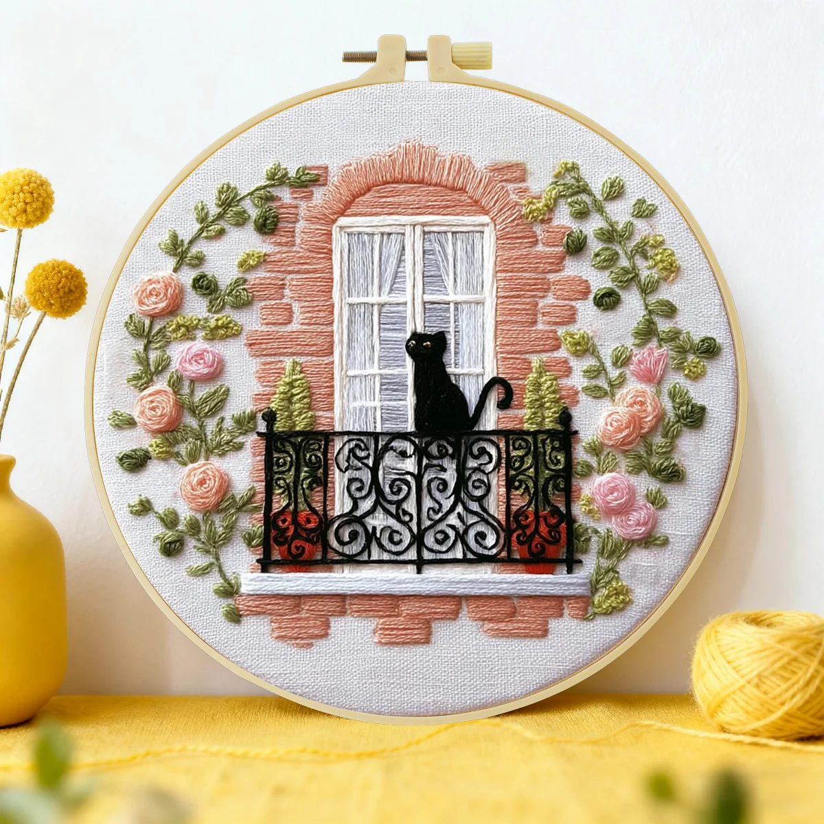 

1 шт., 20X20 см/15X15 см, 7,87/6,3 дюйма, стартовый набор для вышивания, набор «сделай сам», домашний декор, теплая и уютная кабина, набор для вышивания