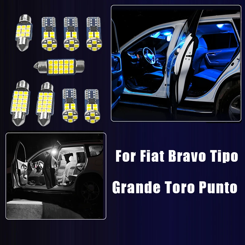 

Car LED For Fiat Bravo 2 II MK2 Tipo 356 357 Grande Punto Toro Punto EVO Interior Dome Reading Lamp Trunk Light Accessories