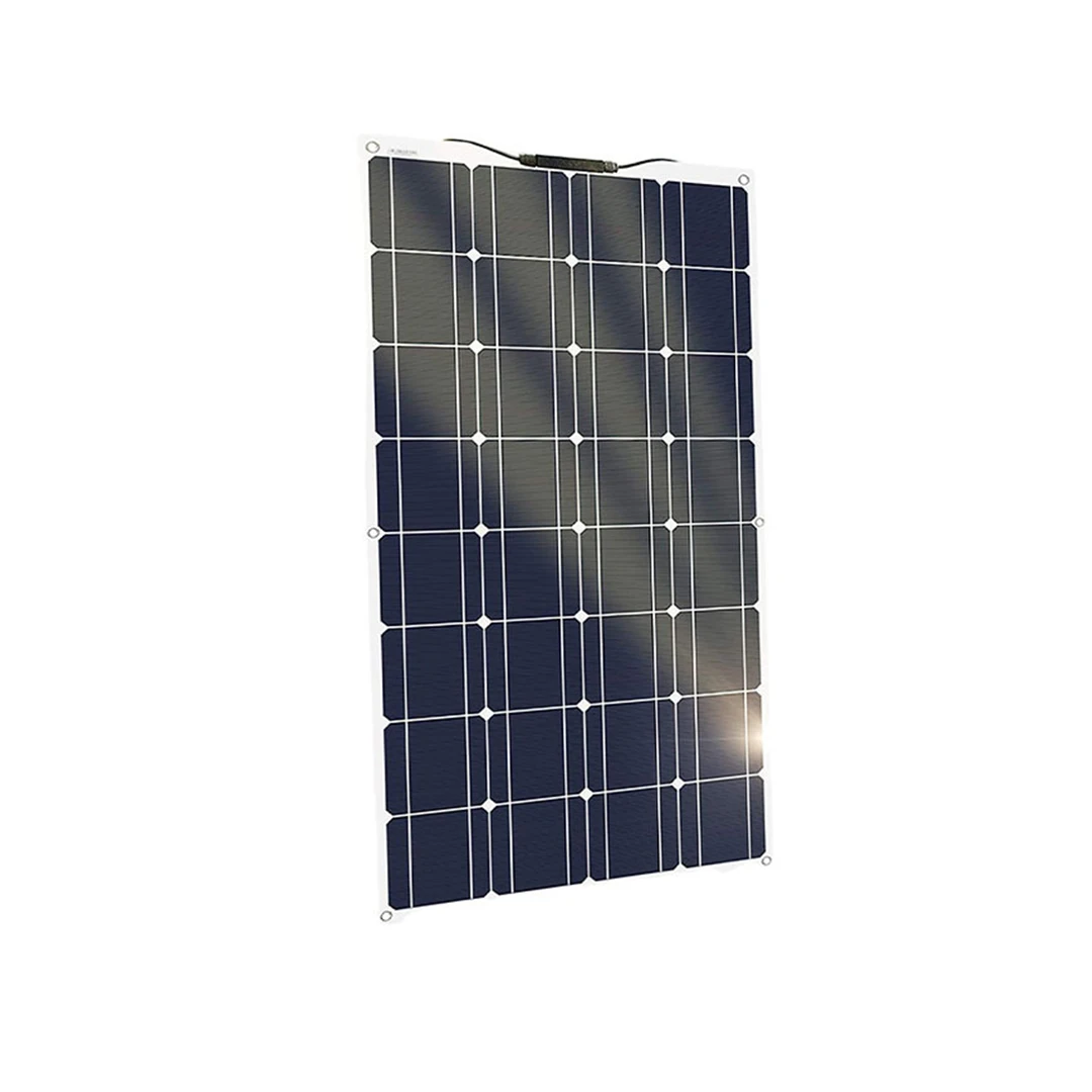 Outdoor Fast Charging 100W Monocrystalline Solar Panel Flexible Solar Panel Battery Panel Photovoltaic Panel Module