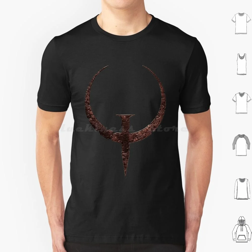 Quake 1 Logo.png Camiseta de algodón hombres mujeres DIY estampado Logo Quake Quake 1 Logo Essential Png Essentials Quake 1 Essential Png