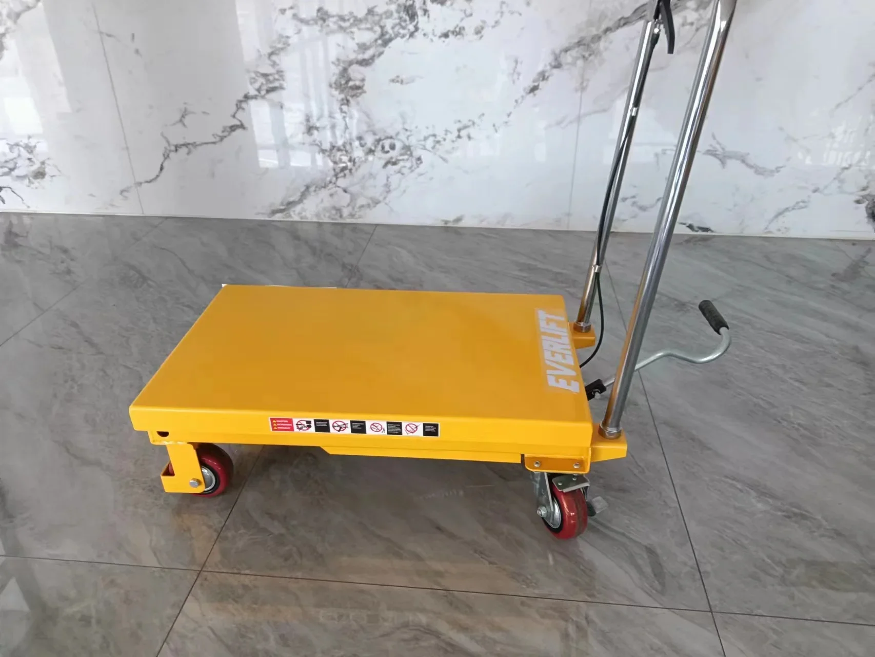 Everlift 300kg 500kg 1000kg Piattaforma di lavoro Tavolo elevatore a pressione idraulica manuale Piattaforma di lavoro elevata a forbice manuale