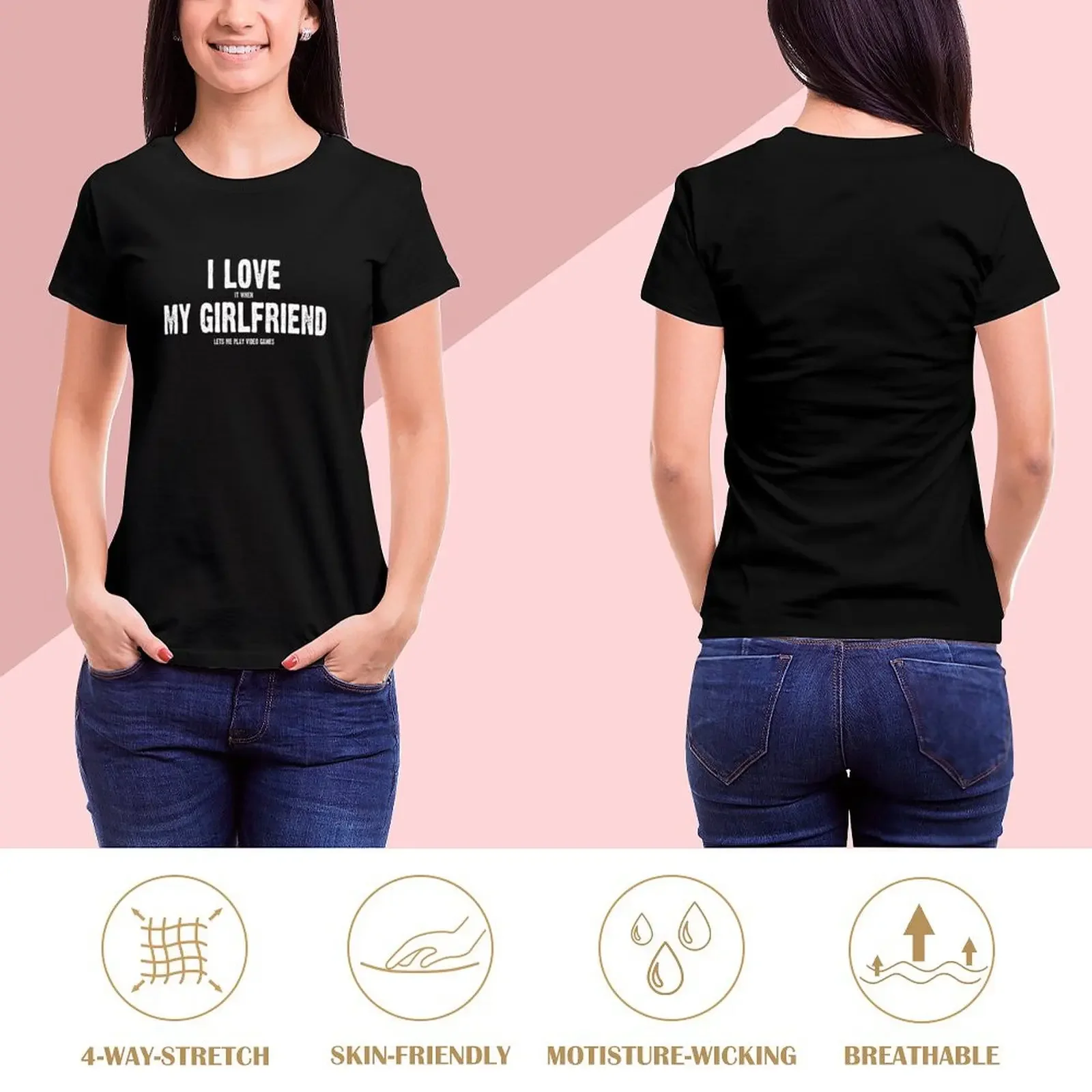 I Love It When My Girlfriend Lets Me Video Games T-shirt oversized sneldrogend nieuwe editie dierenprint Dames t-shirt