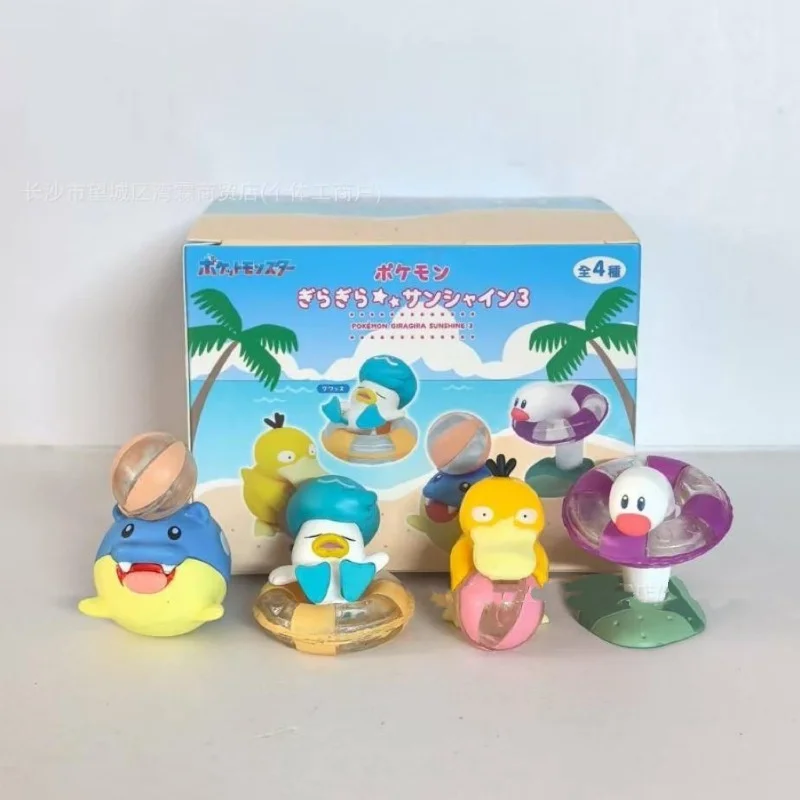 

Pokemon Psyduck Quaxly Wiglett Spheal Summer Beach Series Kawaii Аниме Фигурка Слепая коробка Коллекция игрушек Украшения Подарки для детей