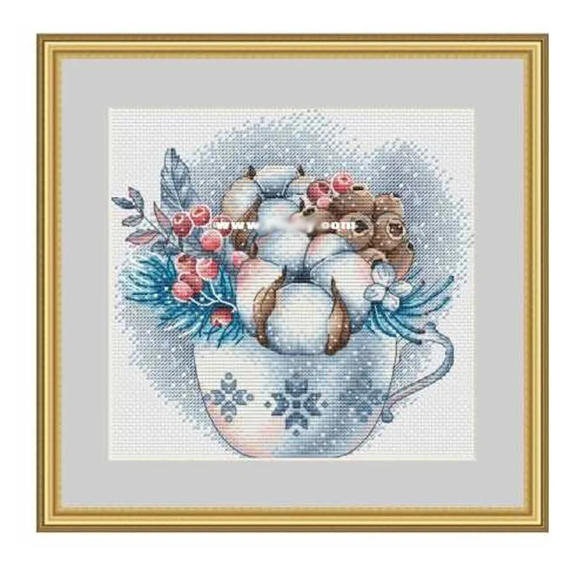 

ZZ2157 For Needlework Kit NOT PRINTED Cross stich Painting Set Cross Stitch Kits Cross-stitch Embroidery Set Stitch Kits Cross