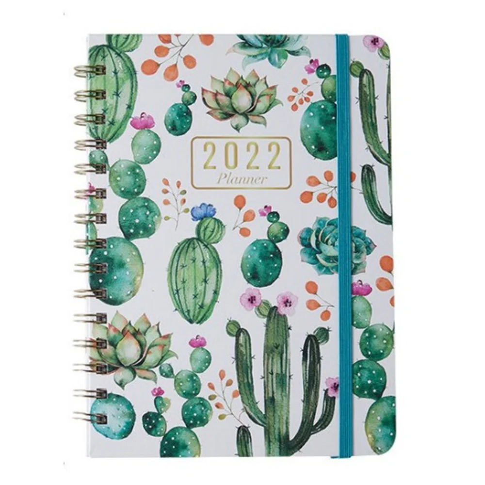 

A5 Planner English Agenda Notebook Goals Habit Schedules Stationery Supplies, Calendar Notebook, Annual Notebook(A)