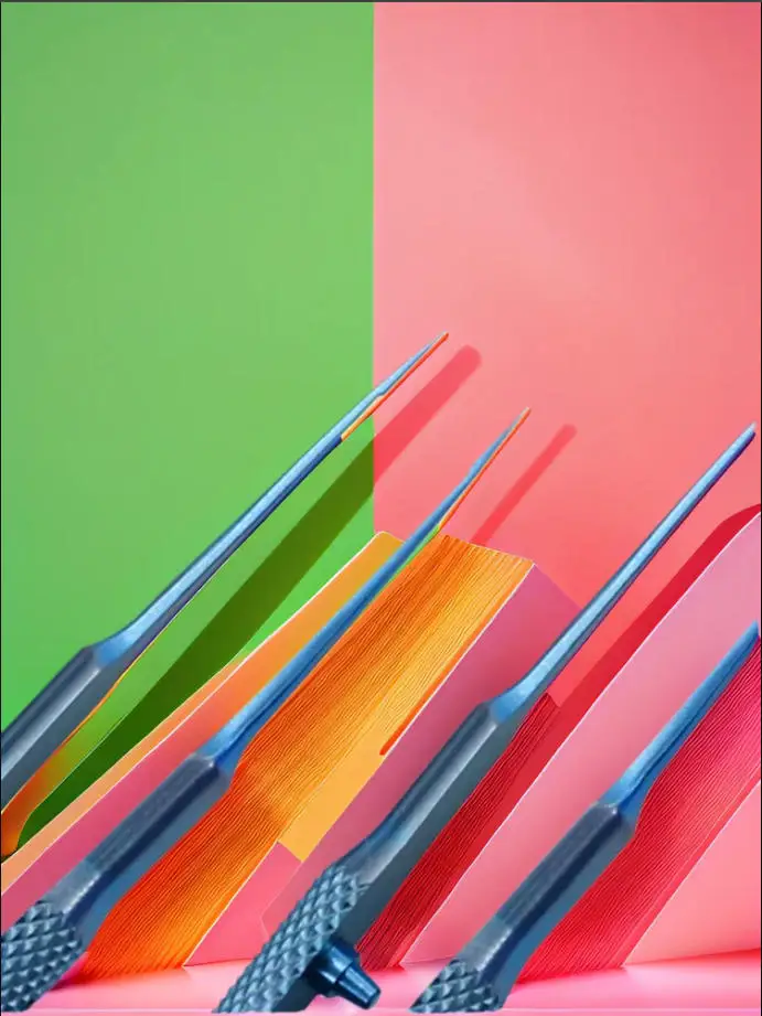 الأدوات المجهرية Conjunctiva مقص مسنن الملقط تحقيقات السنانير ملاعق منظار الملقط لجراحة الدقة #1