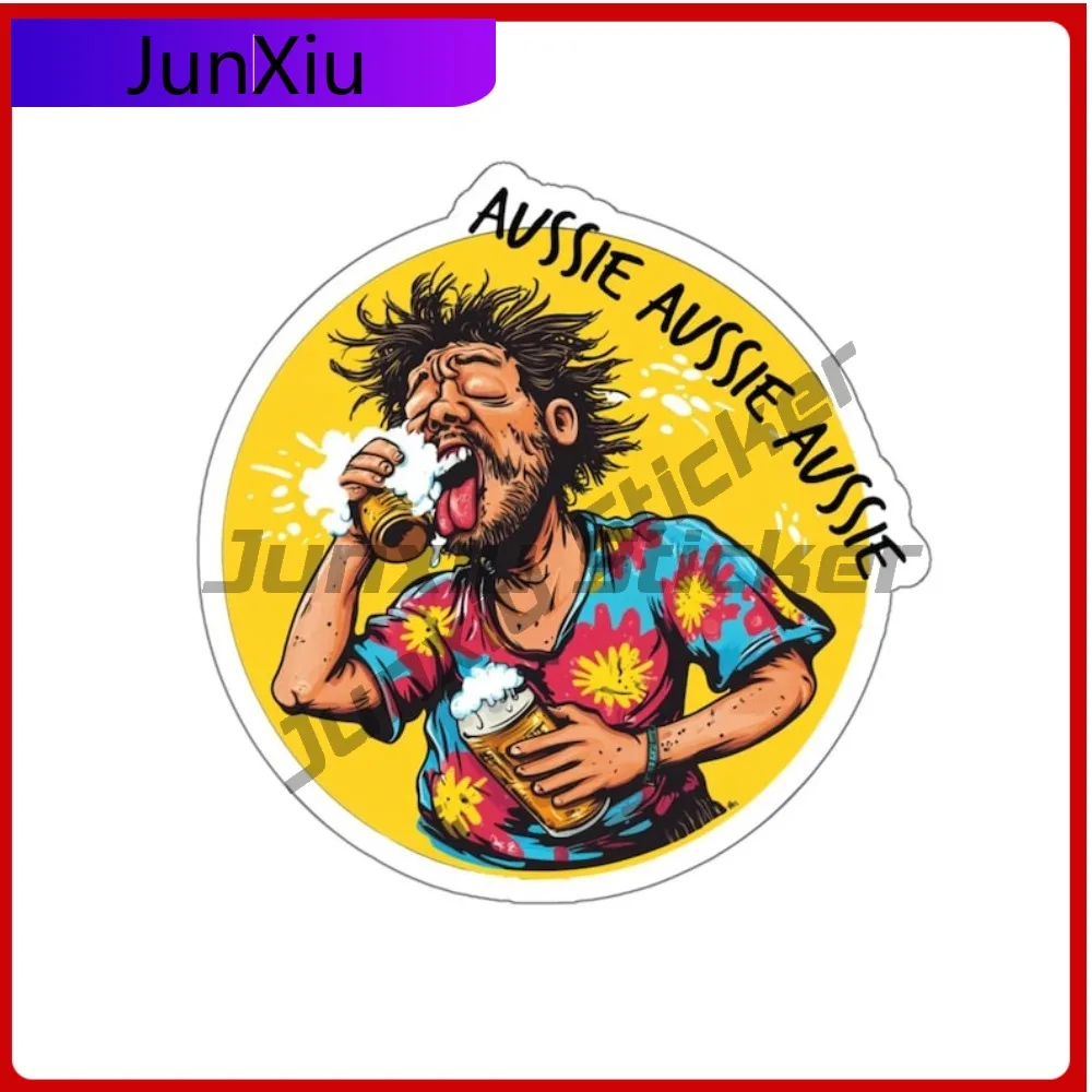 

Funny Australian Drunk Beer Drinker Stickers Vinyl Decals Waterproof Stickers Car Bicycle Skateboard Suitcase Laptop Water Bottl