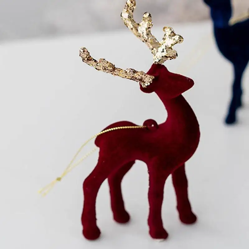 2024 عيد الميلاد الرنة الأيائل تمثال الديكور الجدول شجرة عيد الميلاد معلقة الأيائل زخرفة للمنزل ديكور السنة الجديدة حفلة نافيداد هدية #6