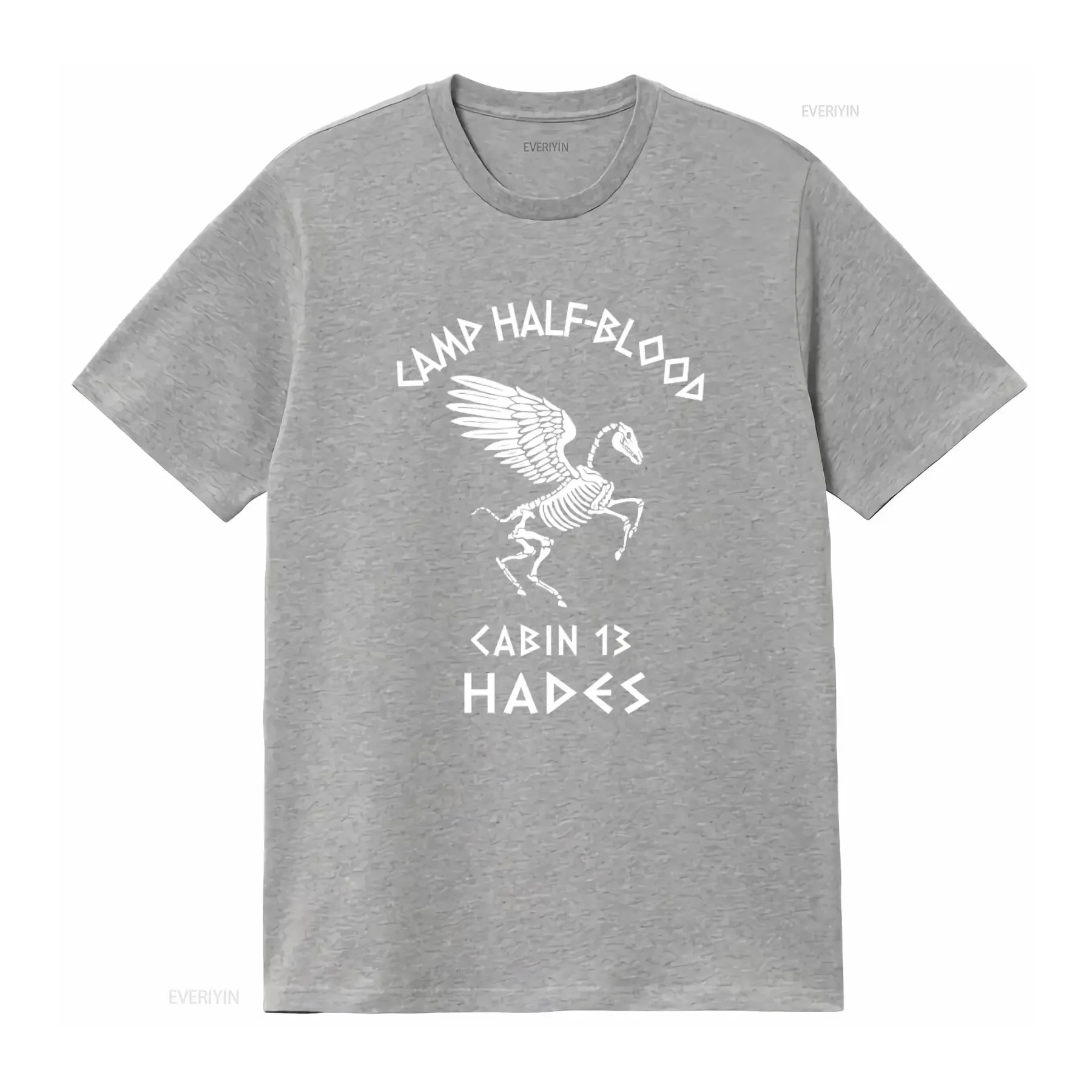 Cabin 13 Camp Half Blood Skeleton Hades Percy Jackson Olympians Boy T Shirt Print Hip Hop Streetwear vintage Washed Stretched view 3