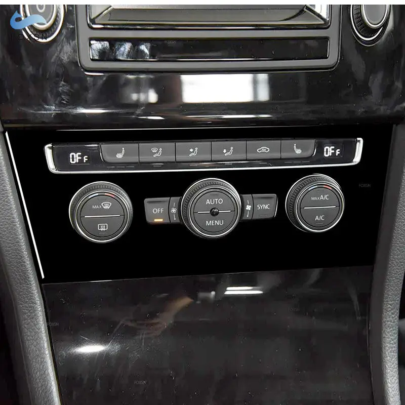 Piano Black Car Interior Center Console Air Conditioner Knob Cover Trim For VW Golf 7 MK7 VII 2013 2014 2015 2016 2017