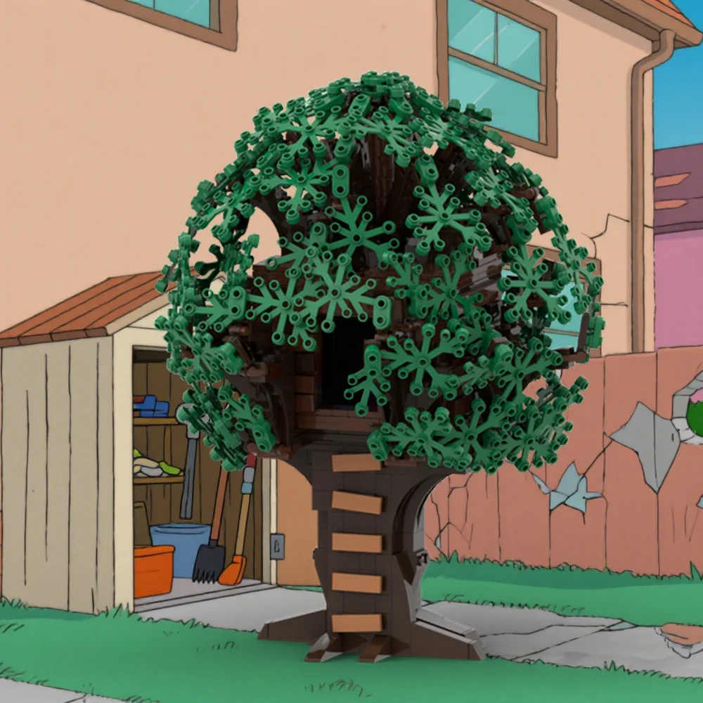 Gobricks MOC Bart's Treehouse Building Block The Simpsoned Treehouse Bricks Toys Gift