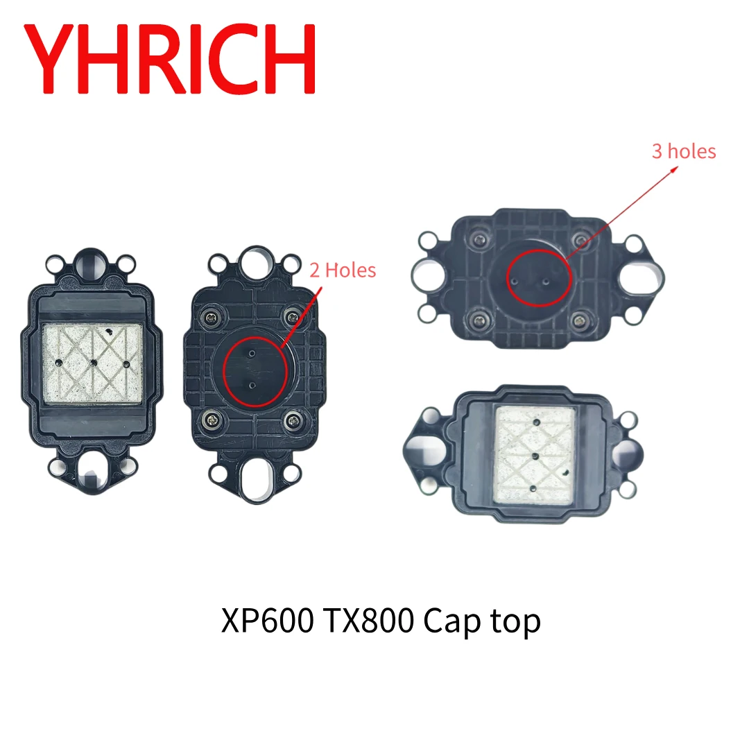2Pcs Printer XP600 TX800 DX800 Capping UV Double Head Cap Top Cap Station ECO-Solvent Cap Head Assy