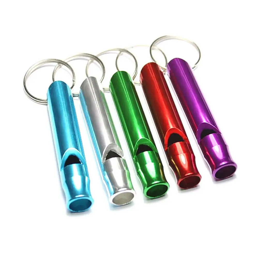 

6 Pcs Survival Whistle Aluminum Camping Gear Emergency Tools Safety Supplies Hiking Equipment Loud Metal whistle For Pet