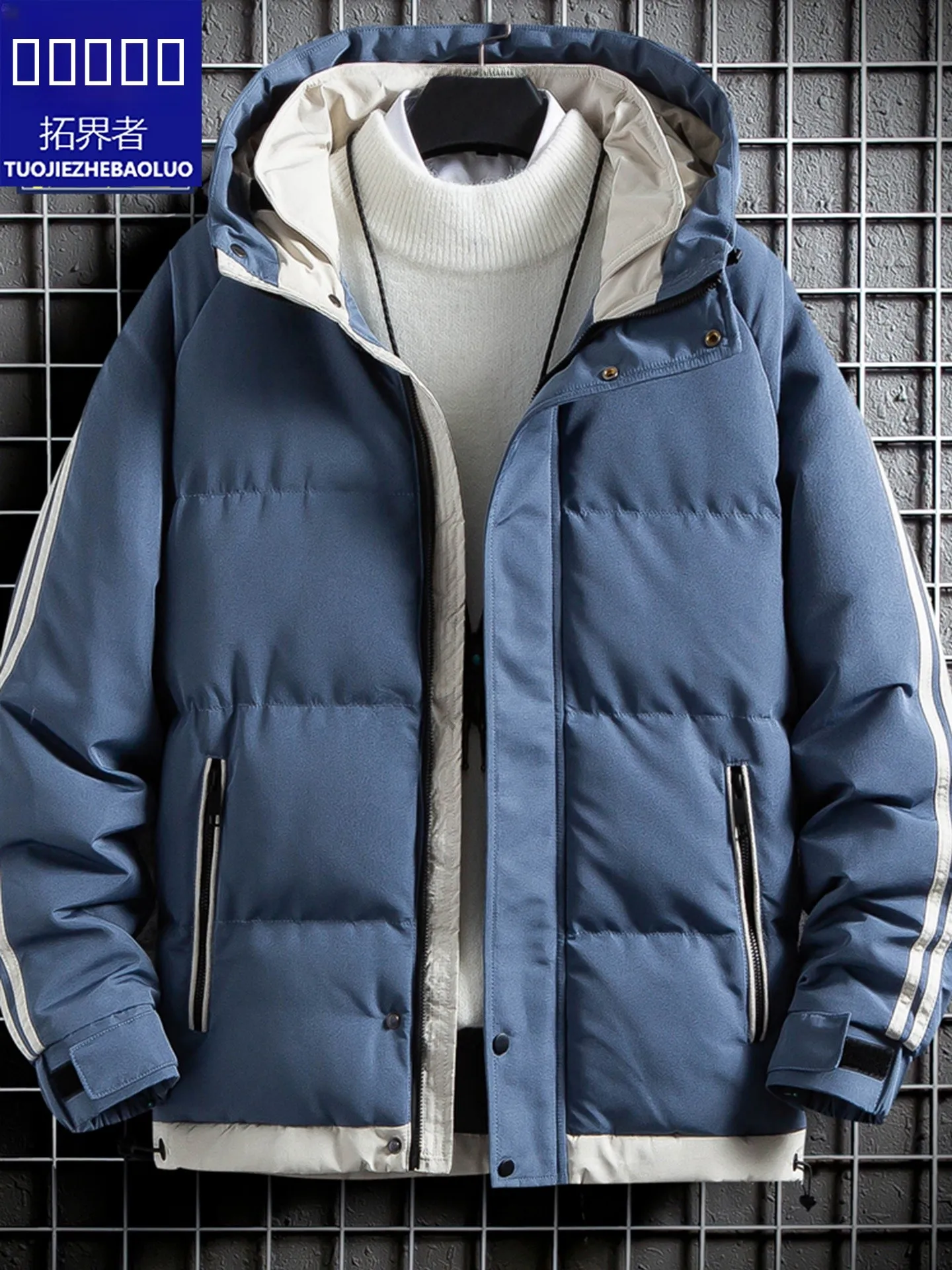 بول 2025 خريف شتاء جديد Sle الرجال ort Thiened مقنعين أسفل Jaet معطف القطن غير رسمي الشباب Faion الدافئة طويلة Sve