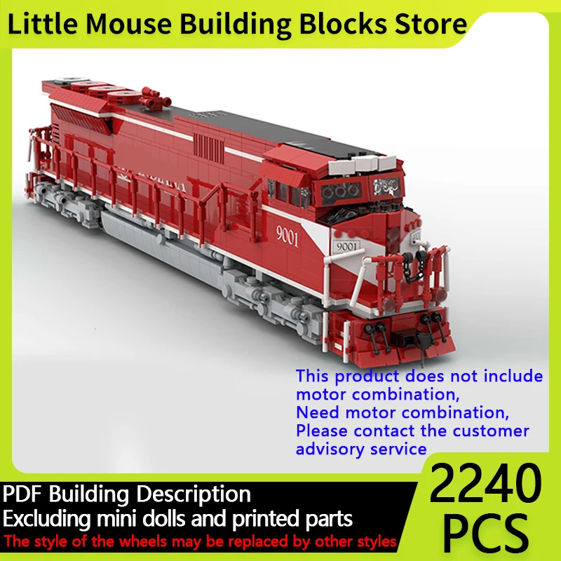 

City Car Model MOC Building Bricks SD90/43MAC Diesel Locomotive Modular Technology Gifts Holiday Assemble Children Toys Suit