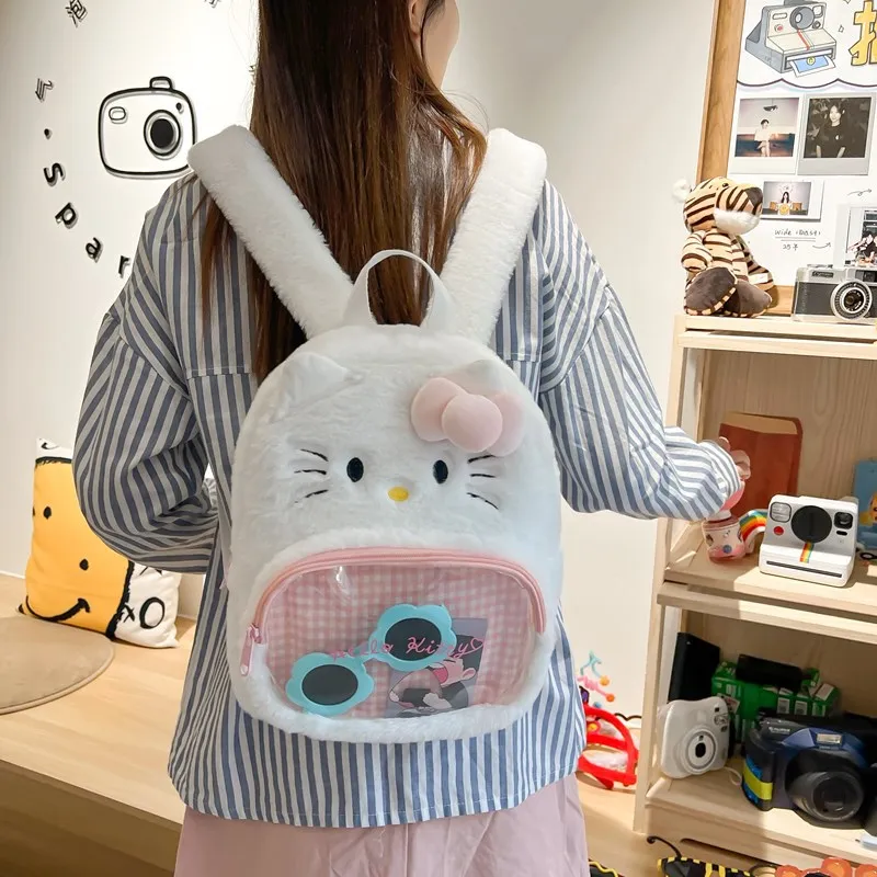 

Cute Hello Kitty Melody Multi-layer Large Capacity Travel Campus Style Backpack