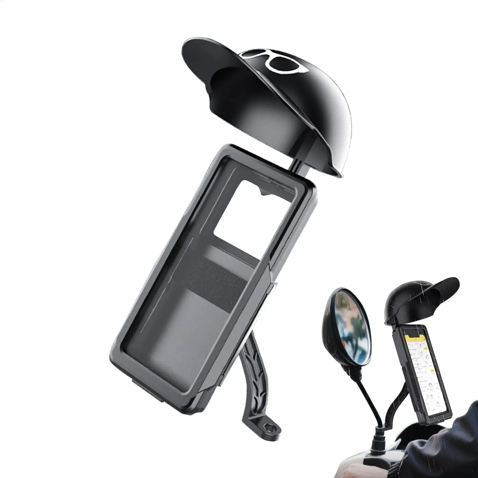 

Подставка для телефона на мотоцикле, шляпа от солнца, поддержка водонепроницаемого крепления для мобильного телефона для женщин и мужчин, езда на мотоцикле, велосипеде, скутеры