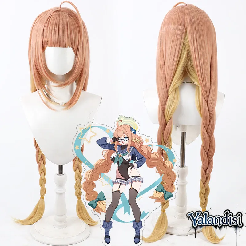 Yalandisi& Game Blue Archive Shimiko Endou Cos Cosplay Wig Halloween Carnival Party Props Synthetic Hair Heat Resistant Fiber