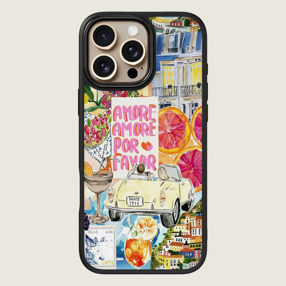 

Магнитный чехол для телефона IPHONE 17, 16, 15, 14, 13, 12, 11, 16e Air PRO Plus, летний узор, жесткий глянцевый противоударный чехол