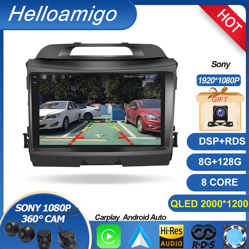 

For KIA Sportage 2010 2011 2012 2013 2014 2015 2016 Car Android Radio Multimedia Player Autoradio Video GPS Navi WiFi 2 Din