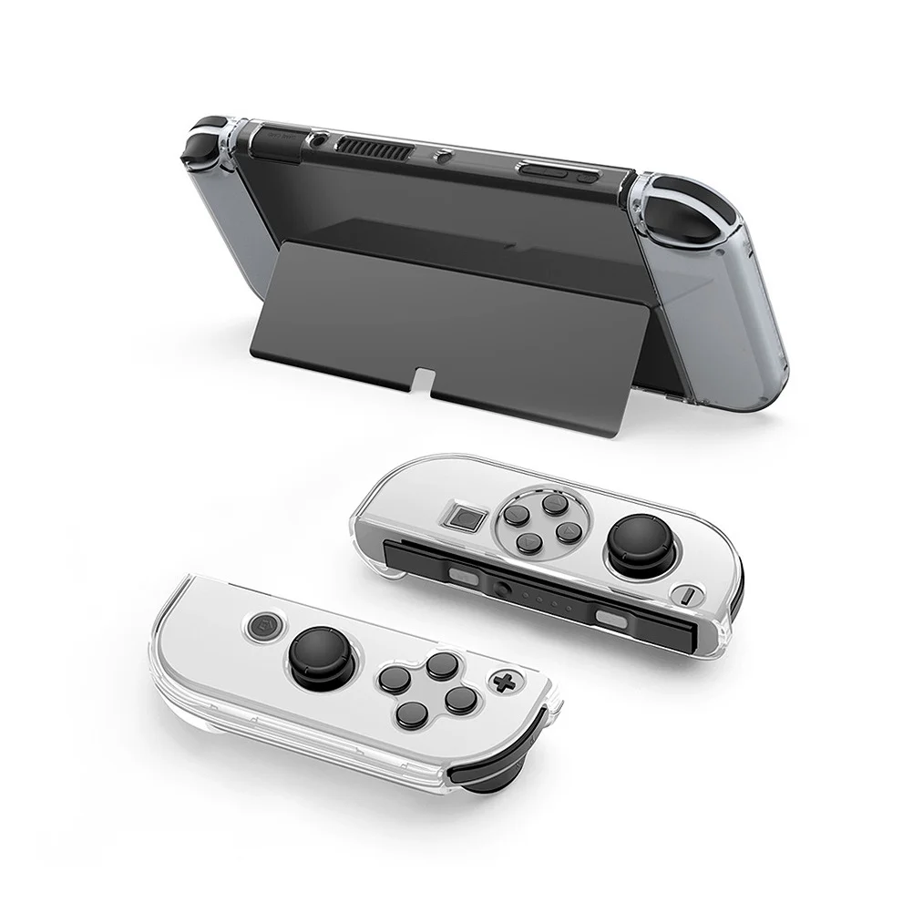 

1Set Switch Protective Case Clear Protective Cover Game Console Protector Compatible Switch OLED Game Console Shell