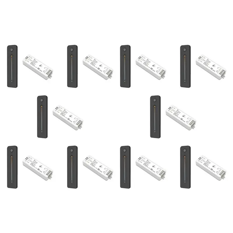 10X LED Dimmer 12V 5V 24V 36V 8A PWM Wireless RF Switch With 2.4G Brightness Contact Remote For LED Single Color Strip