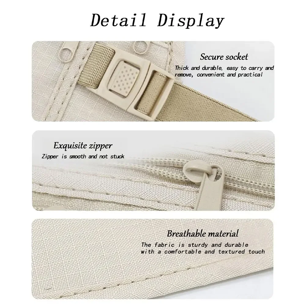Outdoor-Hüfttaschen, Beutel für Reisepass, versteckter Gürtel, Geldbörse, lässige Sport-Hüfttasche, geeignet zum Laufen, Wandern, Radfahren