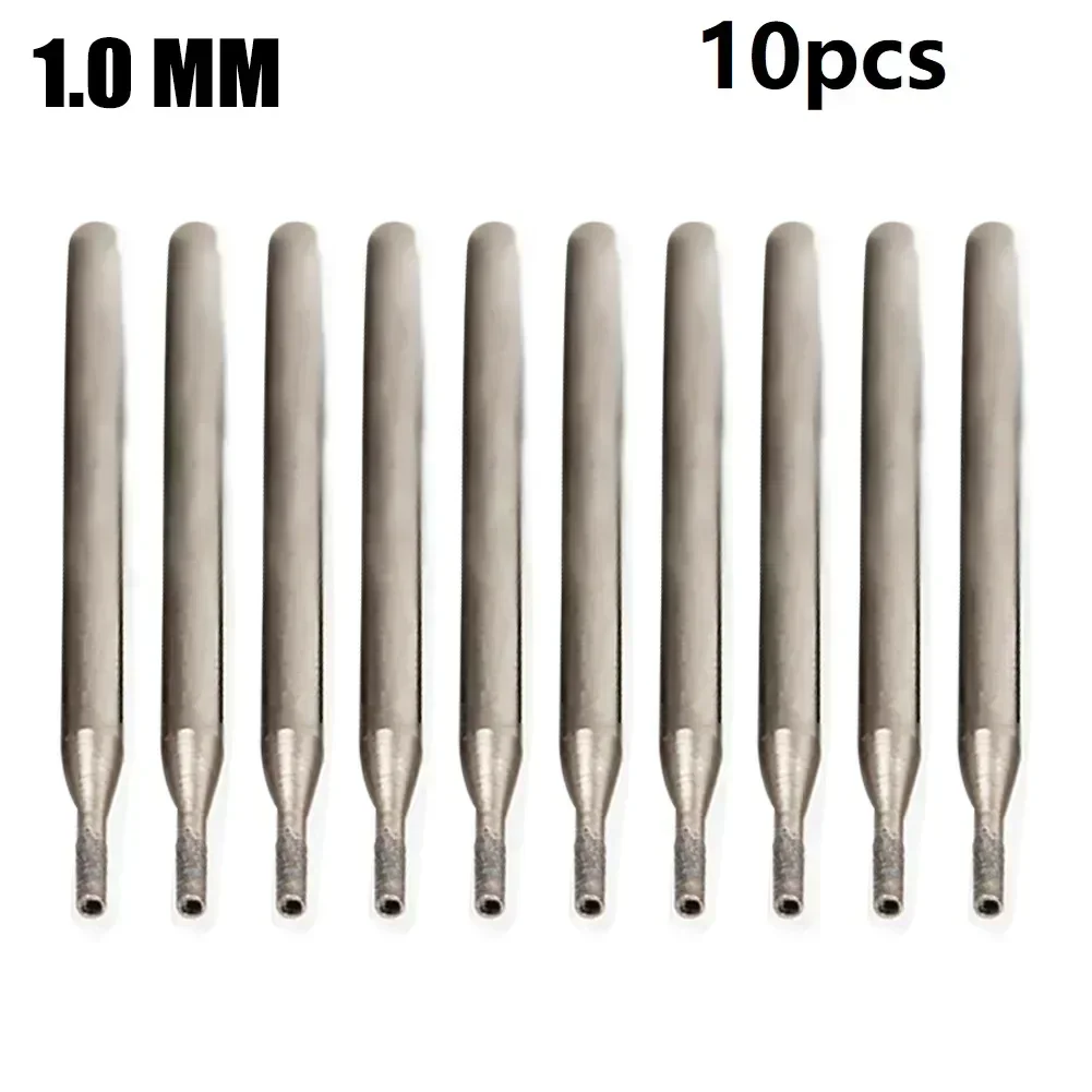 

10PCS 0.8-4mm Rotary Diamond Burr Core Drill Bit Engraving 2.35mm For Glass Tile Grinding Engraving And Hollowing Of Jade Agate