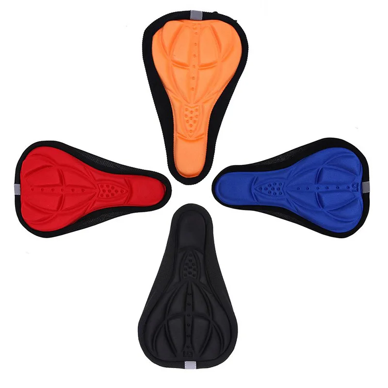 Bike Seat Cover Bicycle Silicone 3D Gel Saddle Pad Padded Soft Cushion Comfort EVA Anti Friction Seat