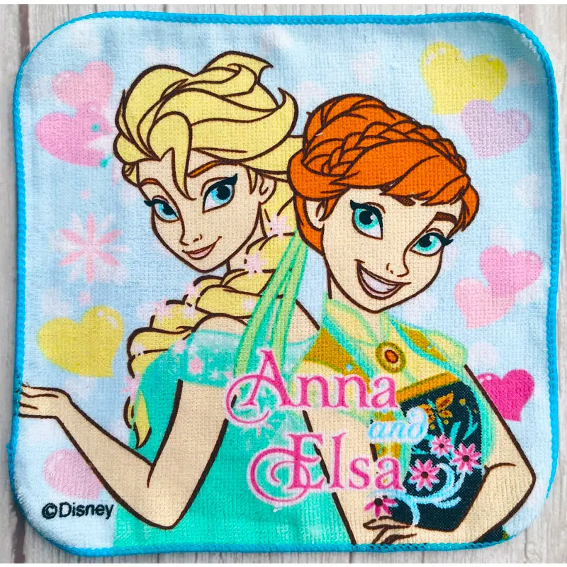 Disney Towel Elsa Frozen Princess Cartoon Small Square Face Hand Towel Handkerchief Children Towel Water Absorption 20x20cm