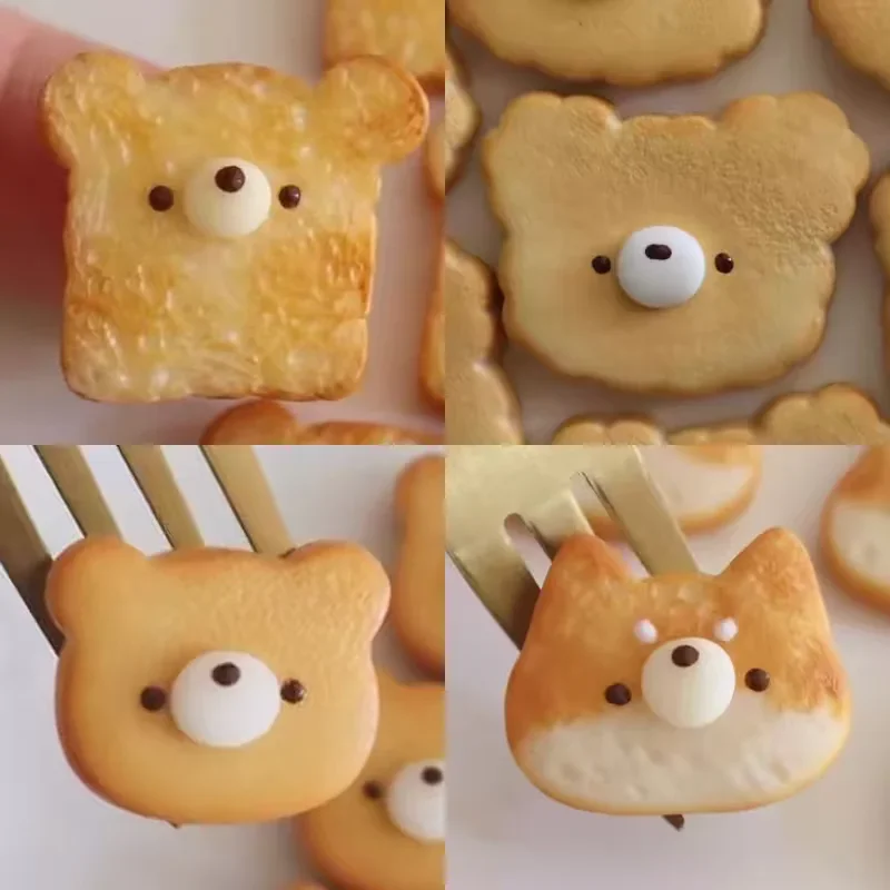 Bear Dog Shaped Cookie Cutters Plastics Small Cat Baking Molds Mini Dog DIY Cake Mould Animal Fondant Baking Kitchen Tools