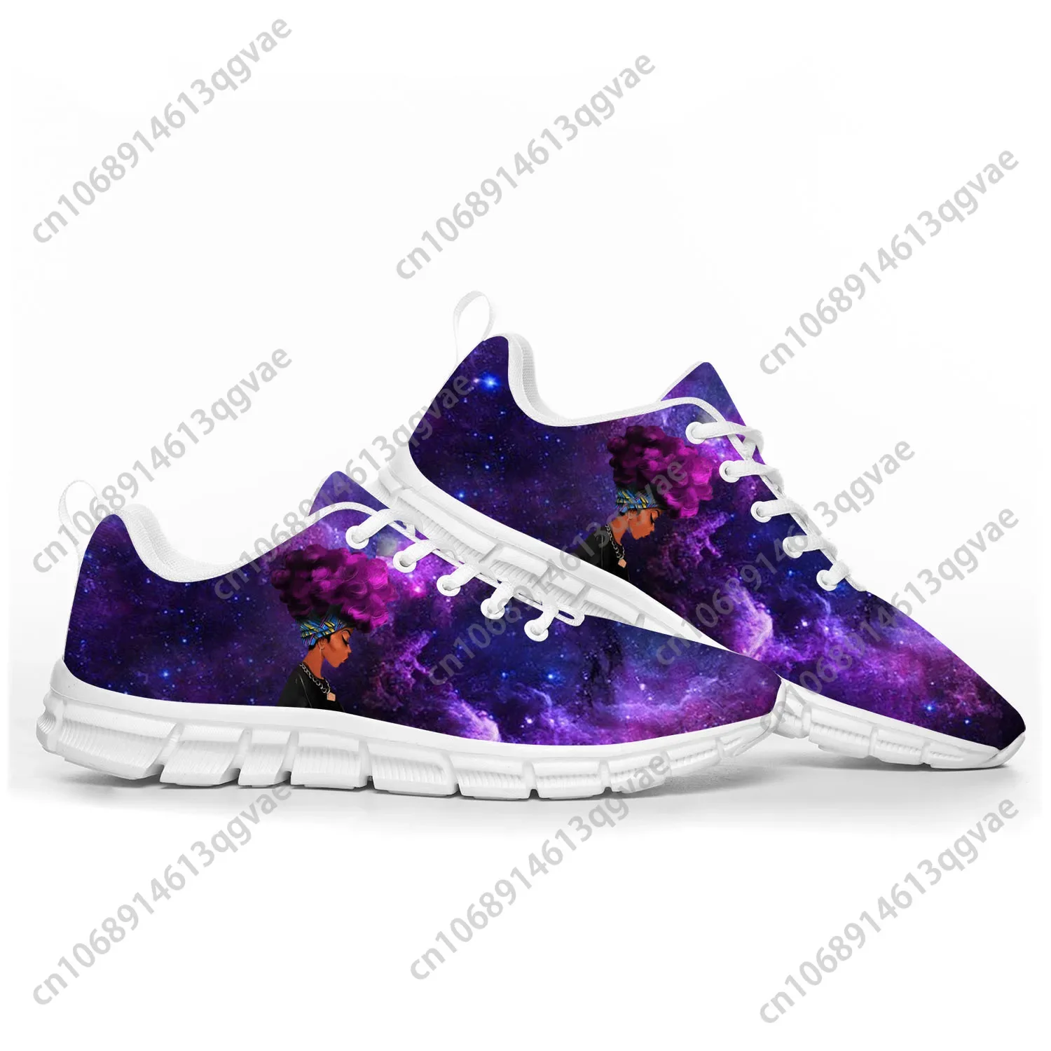 African Woman Black Pop Sports Shoes Mens Womens Teenager Kids Children Sneakers Casual Custom High Quality Couple Shoes White