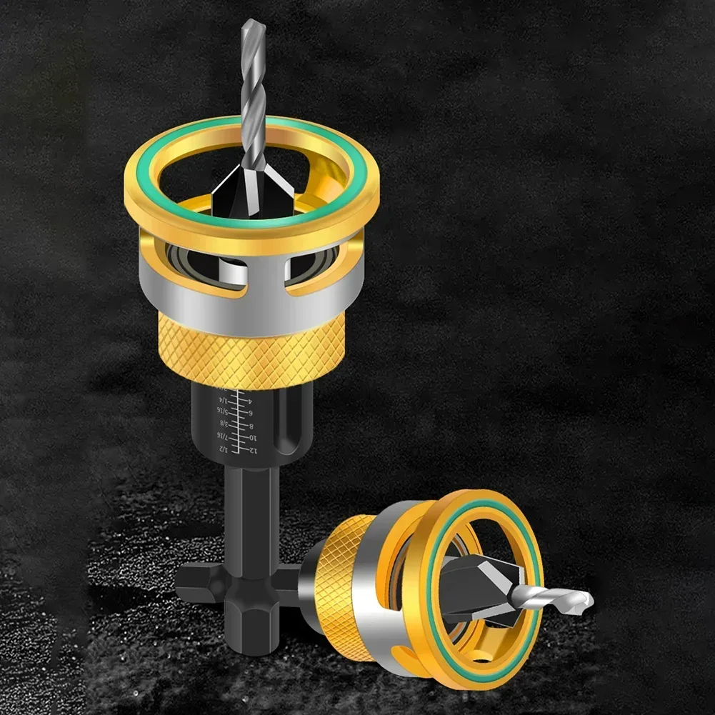 

Adjustable Depth Bit Counterbore Drill Adjustable Depth Stop Quick Adjustment Mechanism 86*30mm 3.38*1.18in For Woodworking